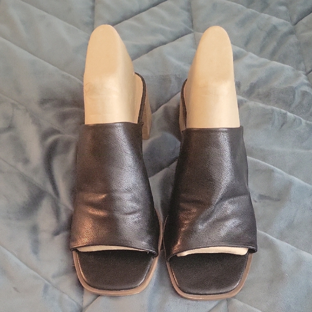 Joie Black Leather Mules Timeless Elegance